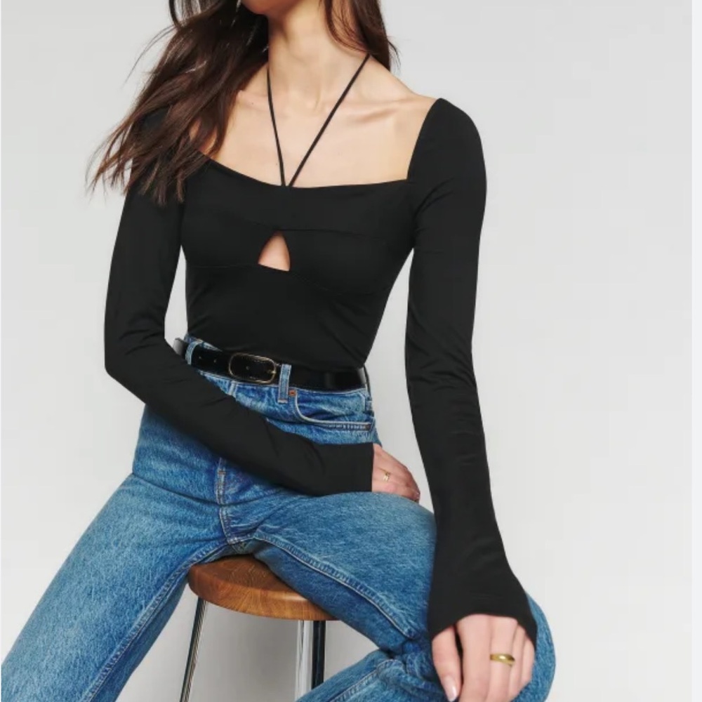 reformation viviana knit top NWT